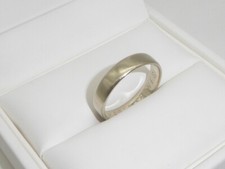 585 Gold Ring 14K Weißgold 4,68 g Trauring Ehering Gravur RG 65 - 20,6 mm 8348