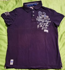 Camp David Poloshirt Damen Polohemd Gr. L Blau Kurzarm Outdoor Baumwolle