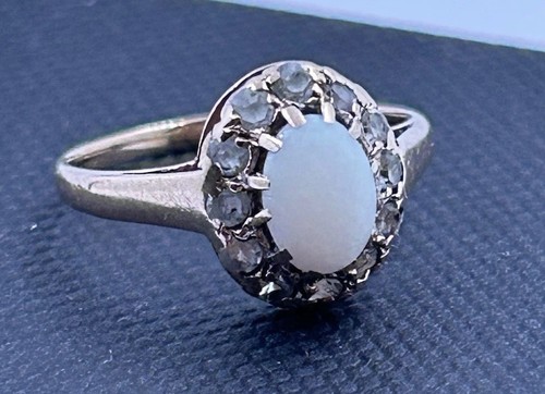 Cluster ring gold weißer - 9,