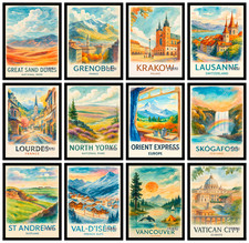 Weltstädte reise poster druck - reise,