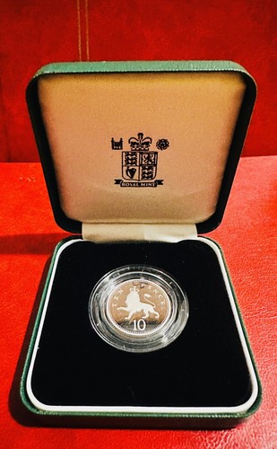 1992 silber piedfort ten pence - silber,