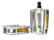 ERGOTEC 2 Fahrradpedale 658 XXL Aluminium 9/16" antirutsch 9mm-Achse Reflektoren