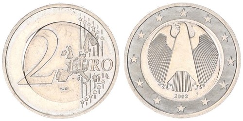 Fehlprägung euro 2002 mit - 2, f