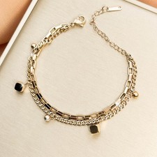 Damen Armband Edelstahl Gold