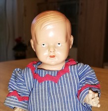 Kleine Celluloid Puppe Junge von Cellba, vor 1945