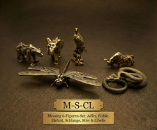 6X Messing Tierfiguren Set