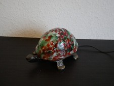 Lampe Schildkröte Schildkrötlampe Murano Glas Nachttischlampe - Tiffany Messing
