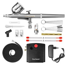 Gocheer Profi Dual Action Airbrush-Spritzpistole Set mit Kompressor, Nr.1910