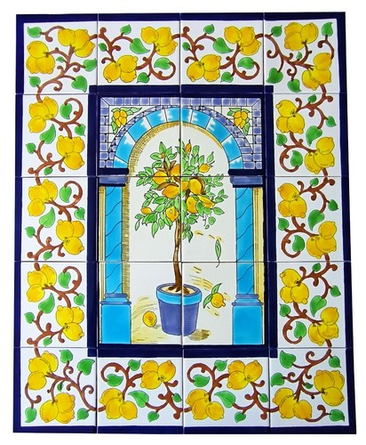 Zitronenbaum fliesenbild 60x75 - fliesenbild,