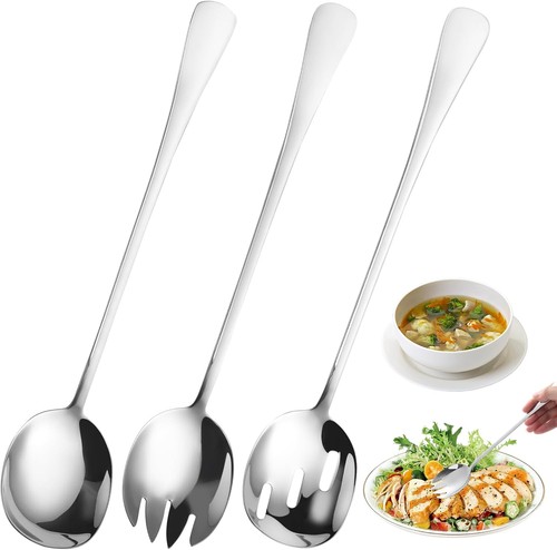 Stück salatbesteck und - 3,
