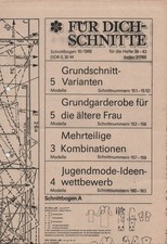 Für Dich-Schnitte   .   Schnittmusterbogen   .   10/1986   .   DDR