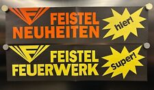 FEISTEL Feuerwerk 2 Poster Plakate "Super!" Hier!" 60x15 (Silvester, Pyro)