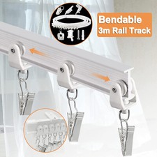 Flexible Gardinenschiene Biegbar Decken Vorhangschiene Schienenvorhangsystem Kit