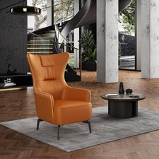 Orange Sessel Leder Sessel 76