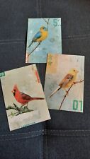 3 alte Werbekarten Vögel von