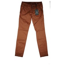 Exit Brooklyn Damen Chino Hose Jeans stretch Slim Fit 34S W26 L32 Rost Braun NEU