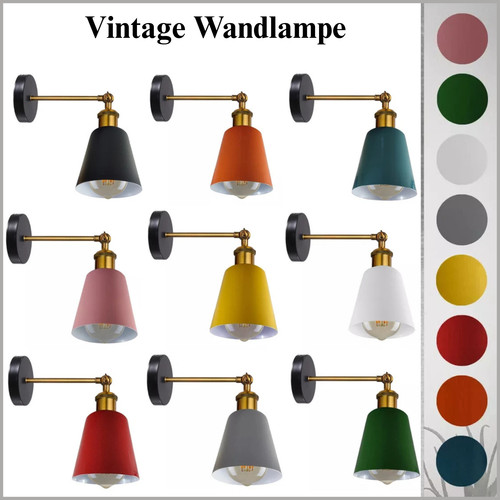 Vintage retro wandleuchte e27 - retro,