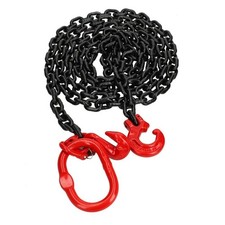 Forstkette G80 4 m mit Forsthaken Rückekette 8 mm Forstzugkette Forstkette Haken