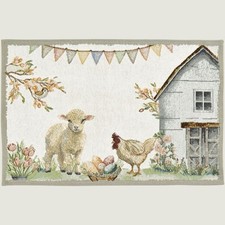 SANDER Gobelin Tischset Platzset Platzdeckchen THE FARM Ostern Frühling
