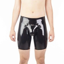 Schwarz Latex Gummi Shorts