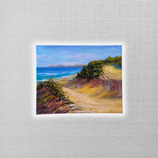 ORIGINAL Ölgemälde auf Leinwand | Strandgang/Meerblick/Landschaft | Signiert