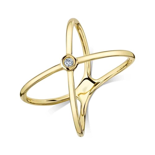14k gelbgold ring - gelbgold, x-ring
