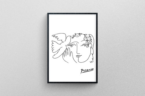 Picassos taube und gesicht - picassos,