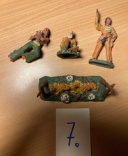 Konvolut ELASTOLIN Figuren Indianer, 7,5cm, Lagerfeuer usw.  7