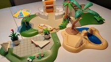 Playmobil Puppenhaus, Terrasse, Eisdiele, Rutsche, Teich Konvolut Platten 