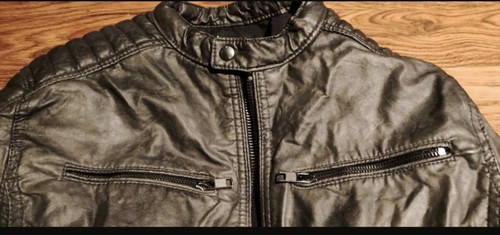 Smog black designer bikerjacke - black,