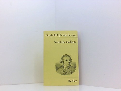 Sämtliche gedichte gotthold - sämtliche,