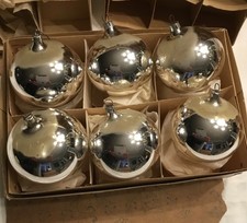 6 alte Weihnachtskugeln