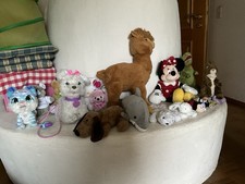 20 Stofftiere, Kuscheltiere, 3x mit Batterie, 2x Handpuppe, Konvolut, guter Zust