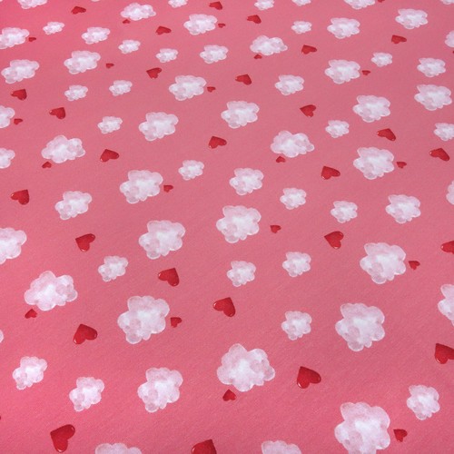 Stoff baumwolle jersey wolken - jersey,