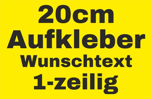 20cm aufkleber beschriftung - 20cm,