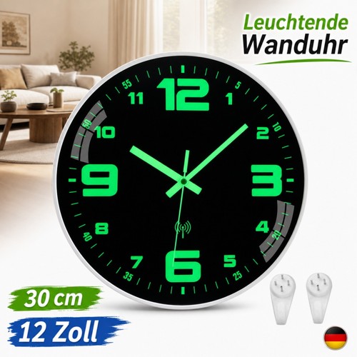 Funkwanduhr leuchtende 30cm - funkwanduhr,