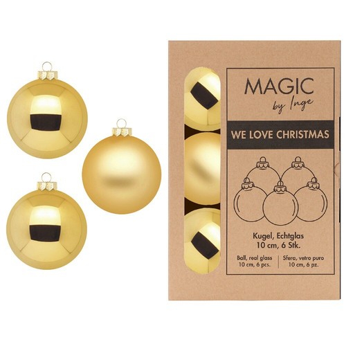 Weihnachtskugeln 10cm glas - 10cm,
