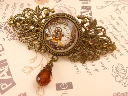 Große haarspange steampunk - große, im