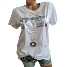 Levi`s Shirt Kurzarm Damen weiß Logo Gr. M bis XL Kurzarmshirt (7 048)