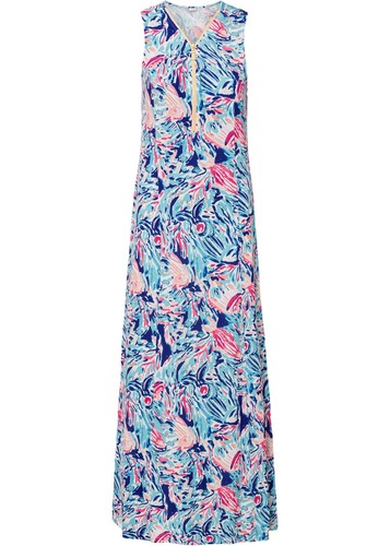 Maxikleid 38 türkis - maxikleid,