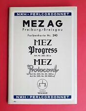 Farbenkarte Musterkarte Nr. 240 MEZ AG Freiburg Breisgau PROGRESS   ( F16711