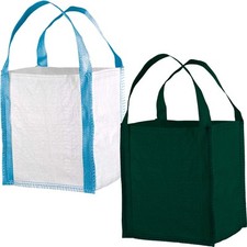 Mini BIG-BAG grün weiss 40x40x45 300 KG Gartenabfallsack Gartensack Big Bags Neu