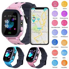 Kinder Telefonuhr Kids Smartwatch LBS Tracker Uhr SOS SIM Wasserdicht Armbanduhr