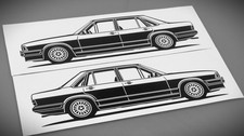 Audi 200 sticker silhouette - c2,