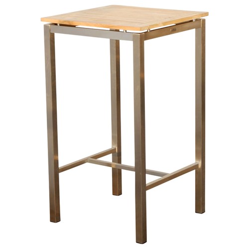 Edelstahl teak bartisch - edelstahl,