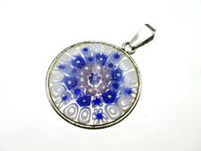 TOP Designer Murano Millefiori Anhänger 800 Silber italy Silver Pendant Retro
