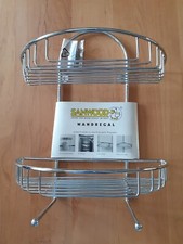 SANWOOD Wandregal -halbrund- verchromt- neu