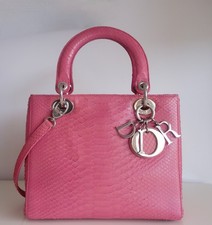 Lady Dior Tasche Python Pink