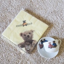 STEIFF Porzellan Set | Tasse & Teller | und Steiff-Club Servietten
