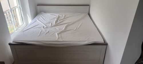 Bett komplett 180x200 grau - komplett,
